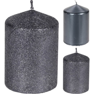 BOUGIE DECORATIVE-PILIER 7X10CM-ASST