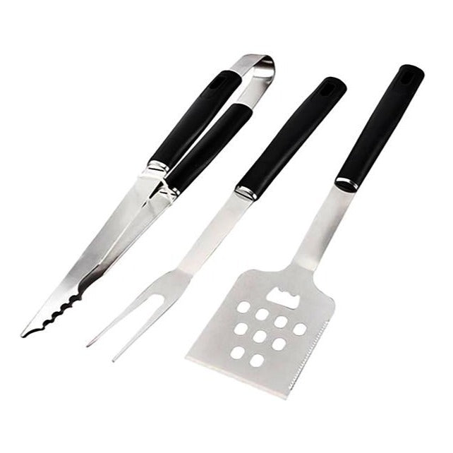 USTENSILES POUR BARBECUE – 3PCS – EN INOX NOIR