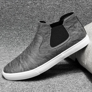 Importé - Chaussure Sport Homme Basket à Gaines en Cuir Micro-fibres