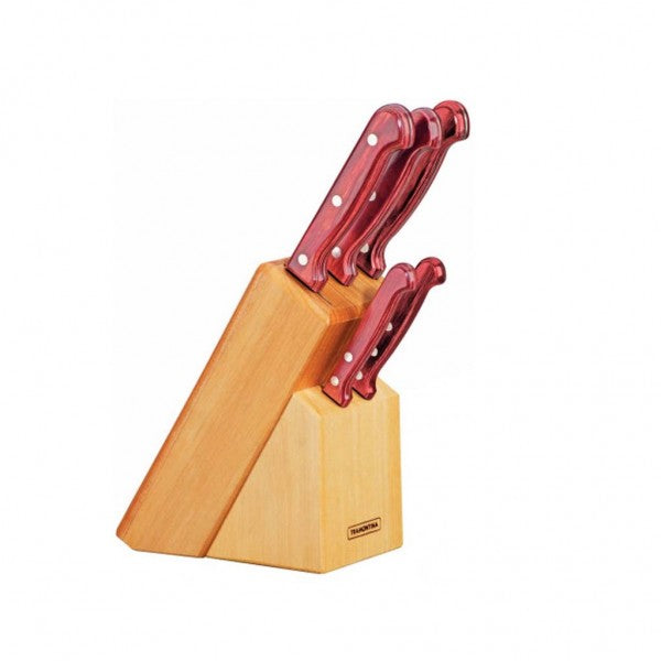 BLOC COUTEAU -6PCS – MANCHE NE BOIS – TRAMONTINA 21199/783