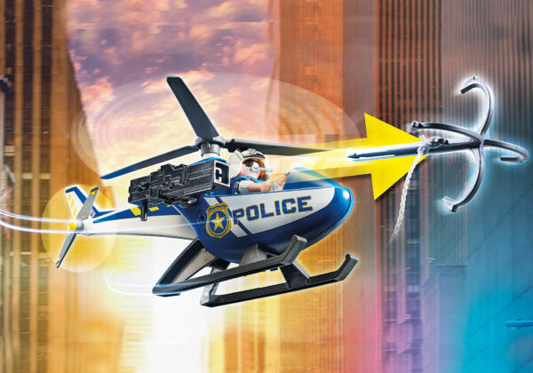 PLAYMOBIL CITY ACTION CAMION DE BANDITS ET POLICER-124PCS-4-10ANS