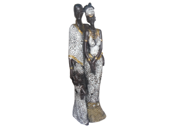 statuette couple africaine – 30cm