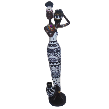 STATUETTE FEMME AFRICAINE AVEC JARRES – 57cm