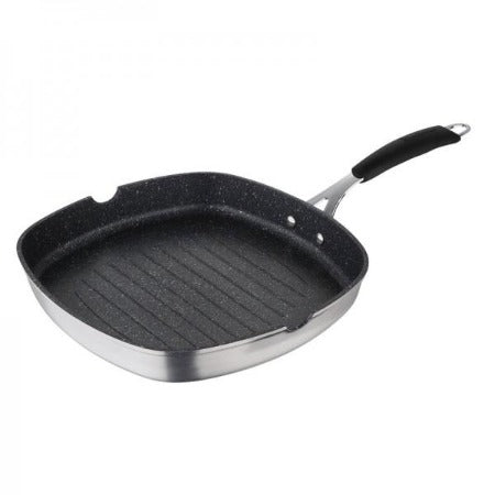 POELE GRILL – 28X28X4.5CM – ALU FORG MASTERPRO – ARGENTE