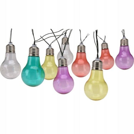 GUIRLANDE AMPOULE SOLAIRE-MULTICOULEUR -180CM