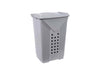 Panier a linge 60L en plastique gris béton-10570