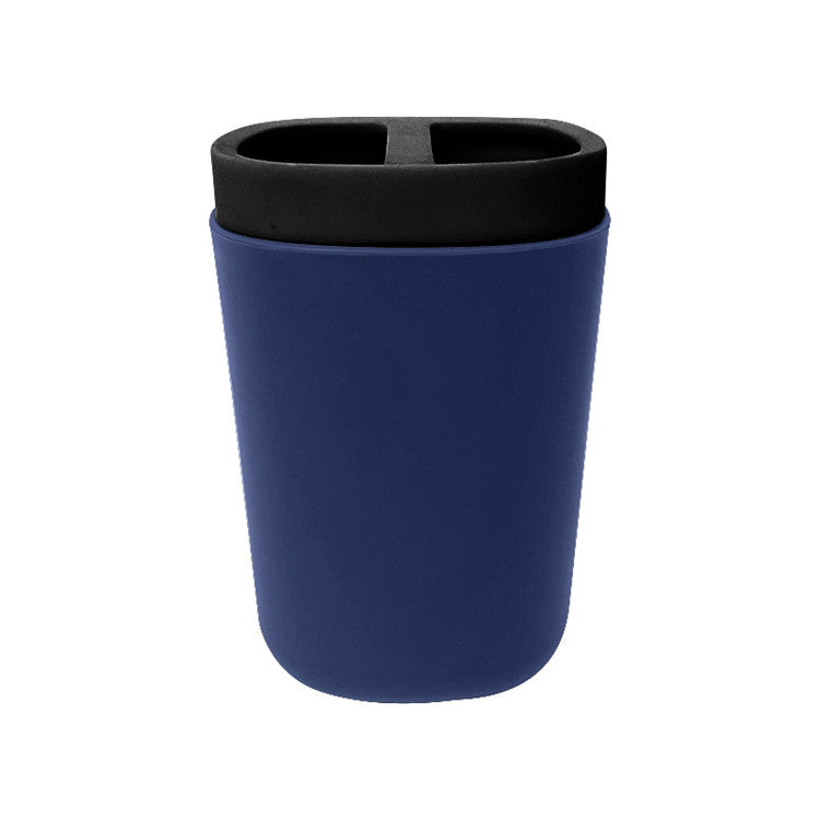 Ensemble d’accessoires de salle de bain 6 pièces en plastique bleu