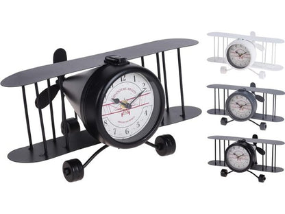 Horloge de table form avion en metal
