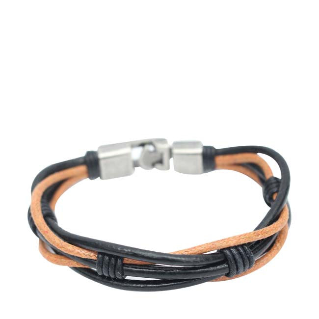 Bracelet Homme En Lanières Croisées