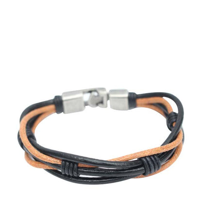 Bracelet Homme En Lanières Croisées