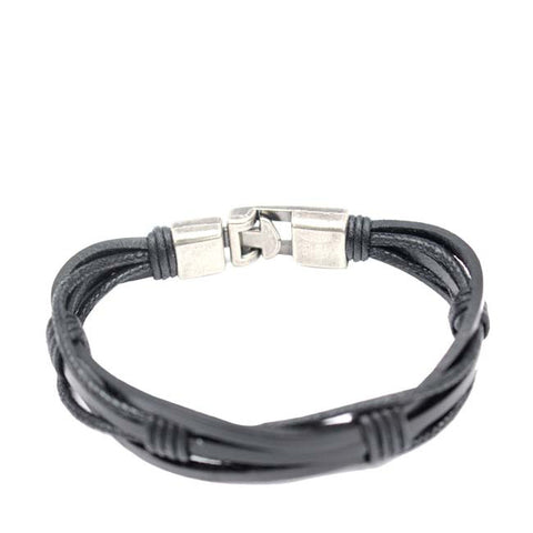 Bracelet Homme En Lanières Croisées