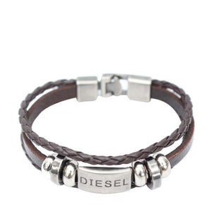 Bracelet Homme Motif Diesel Marron