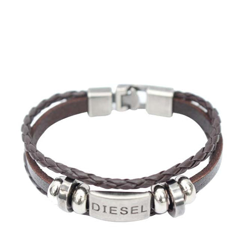 Bracelet Homme Motif Diesel Marron