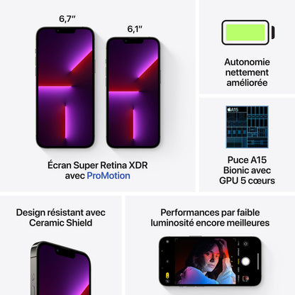 Reconditionné - Apple iPhone 13 Pro 128/256 Go Garantie 12 Mois