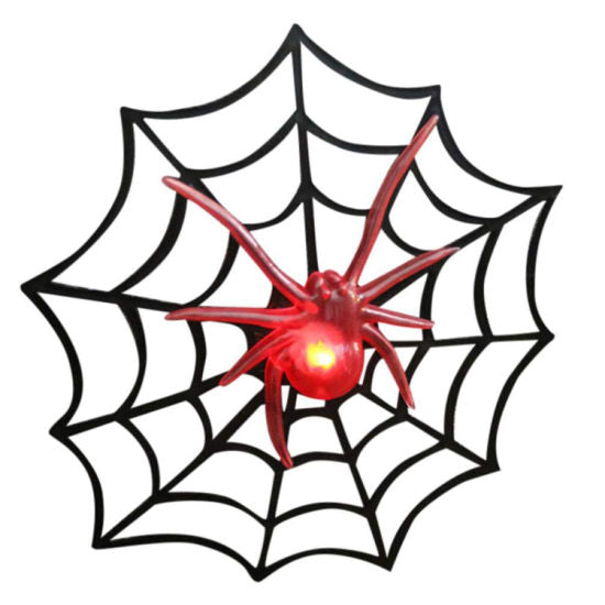 DECO HALLOWEEN ARAIGNEE LUMINEUSE SUR TOILE