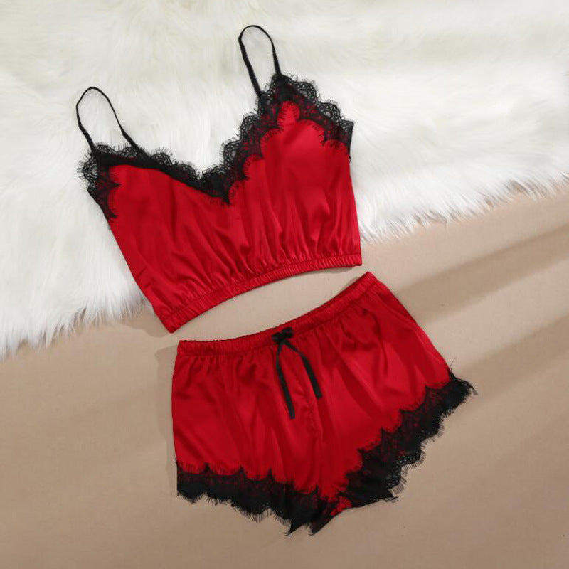 Importe - Pyjama Sexy  Femme 2 Pièces En Dentelle