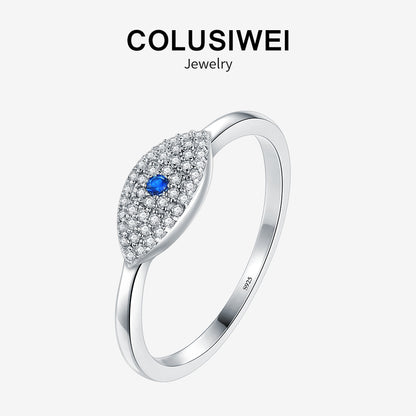 Importé - Bague Argent œil Bleu