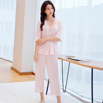 Importe - Ensemble Pyjamas Femme Nuisette Manches Coutres Sexy