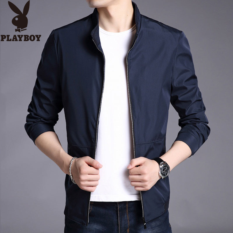 Importé - Veste Jacket Playboy Slim en Sky pour Hommes