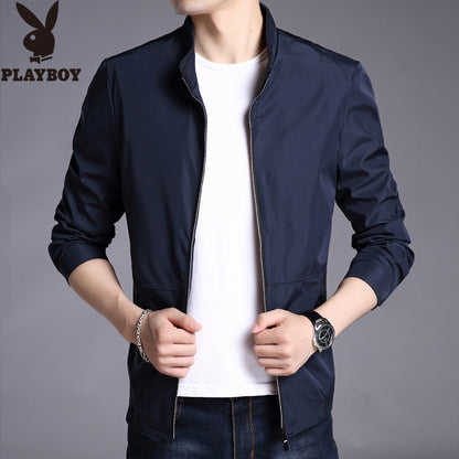 Importé - Veste Jacket Playboy Slim en Sky pour Hommes