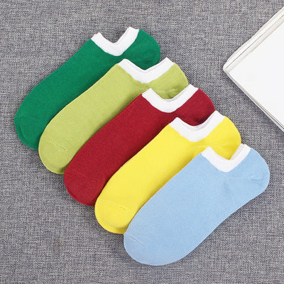 Importé - Lot de 5 Paires de Chaussettes Sport A Rayures 100% Coton