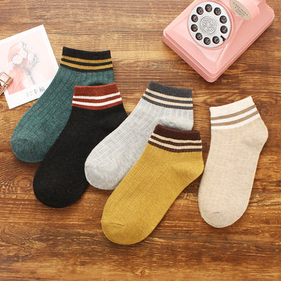 Importé - Lot de 5 Paires de Chaussettes Style Sport 100% Coton