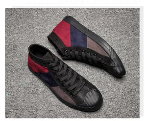 Importé - Chaussure Sport Homme Basket Tri-Colors en Toile