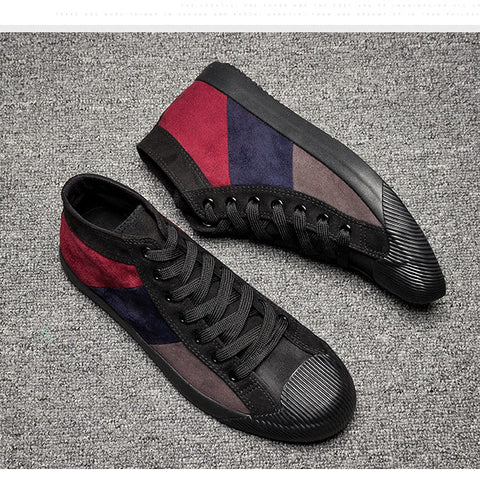 Importé - Chaussure Sport Homme Basket Tri-Colors en Toile