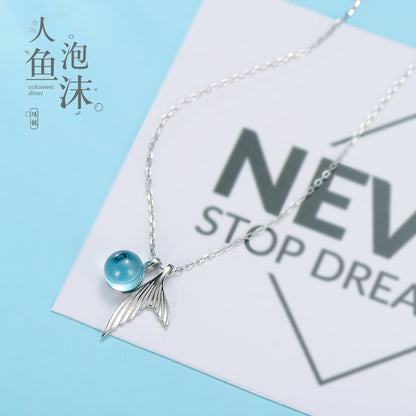 Importé - Collier en Sirène Mousse de Cristal