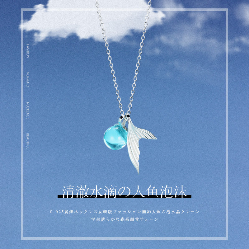 Importé - Collier en Sirène Mousse de Cristal