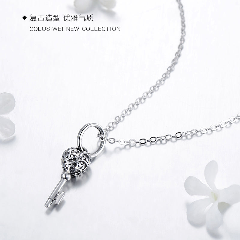 Importé - Collier Argent en Forme de clé