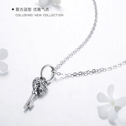 Importé - Collier Argent en Forme de clé