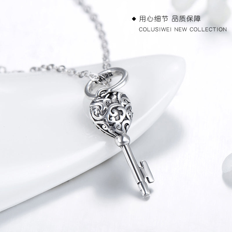 Importé - Collier Argent en Forme de clé