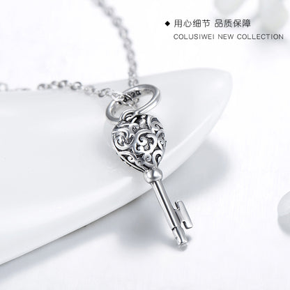 Importé - Collier Argent en Forme de clé