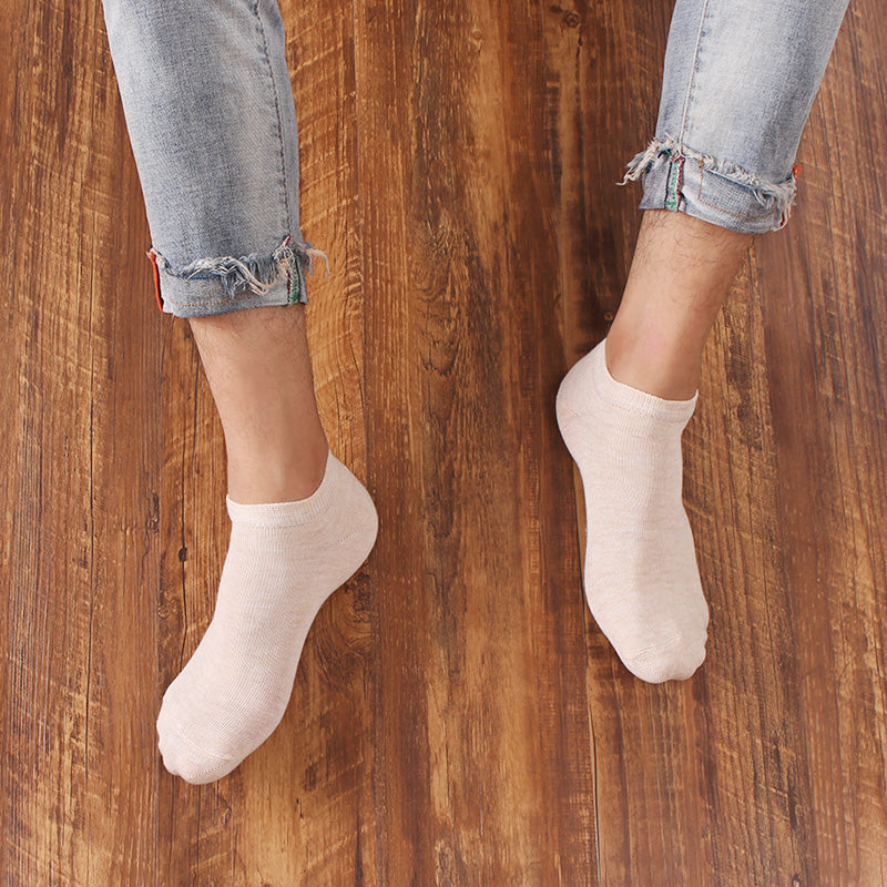 Importé - Lot de 5 Paires de Chaussettes Sport 100% Coton Couleur Unie