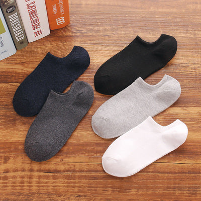 Importé - Lot de 5 Paires de Chaussettes Sport 100% Coton Couleur Unie
