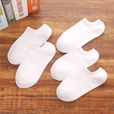 Importé - Lot de 5 Paires de Chaussettes Sport 100% Coton Couleur Unie