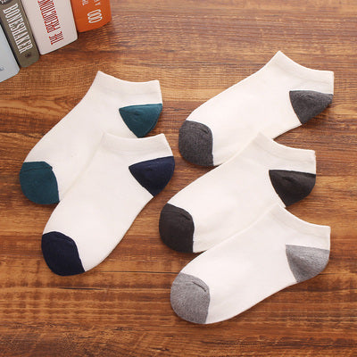 Importé - Lot de 5 Paires de Chaussettes Sport 100% Coton Couleur Unie
