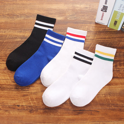 Importé - Lot de 5 Paires Chaussettes Sport Tendance 100% Coton