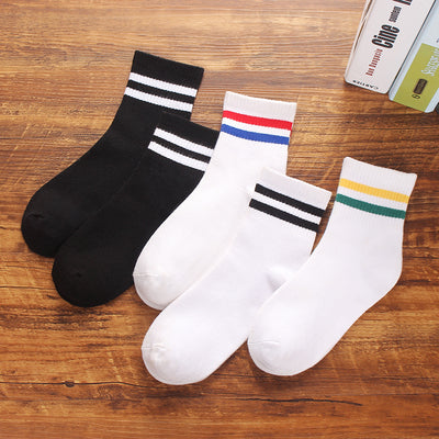 Importé - Lot de 5 Paires Chaussettes Sport Tendance 100% Coton