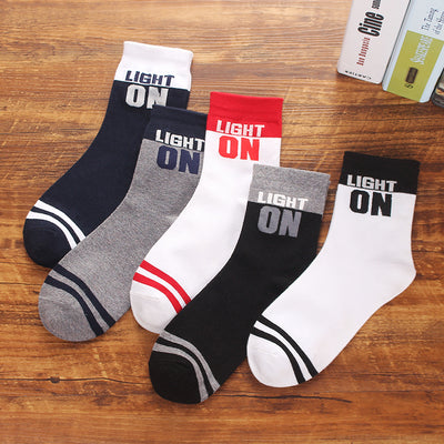 Importé - Lot de 5 Paires Chaussettes Sport Tendance 100% Coton