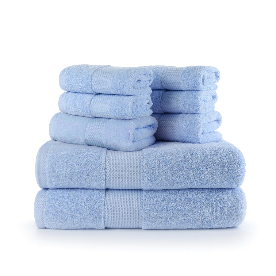 Importé - Ensemble Serviette de bain 8Pièces en Coton - 70x140cm