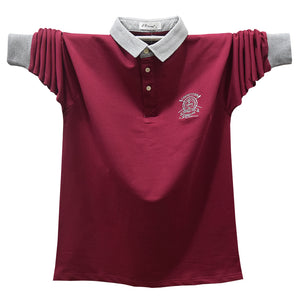 Importé - Polo Hommes 100% Coton à Manches Longues Couleur Unie