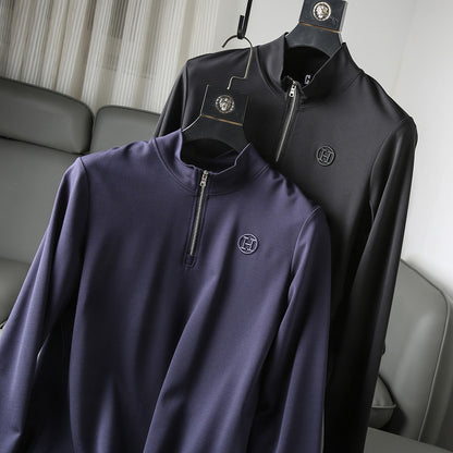 Importé - T-Shirt stretch Homme Slim  Décontractés Manches Longue Avec Chaîne