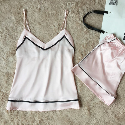 Importe - Ensemble Pyjamas  A Col Femmes Sexy 2 Pièces "Haut + Short"