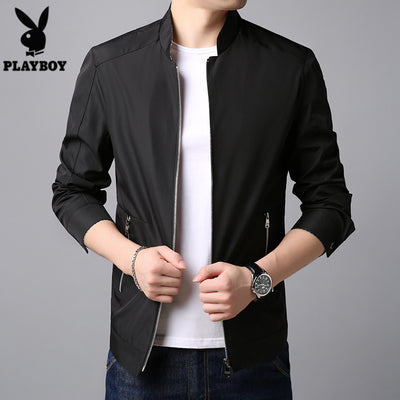 Importé - Veste Jacket Playboy Slim en Sky pour Hommes