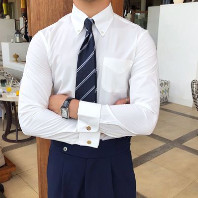 Importé - Chemise de Cérémonie Slim Fit à Manches Longues