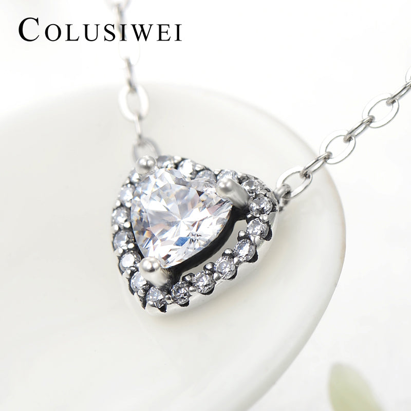 Importé - Collier Argent en Cœur