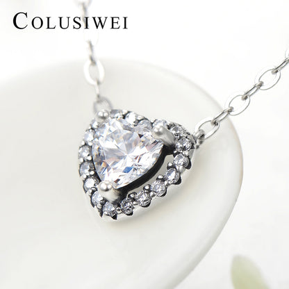 Importé - Collier Argent en Cœur