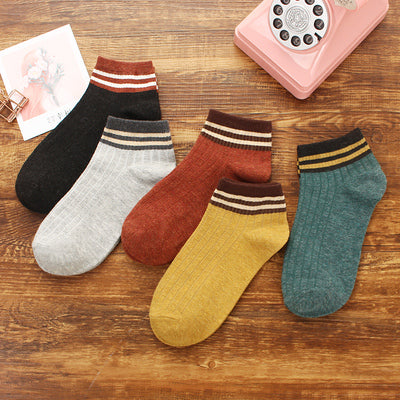 Importé - Lot de 5 Paires de Chaussettes Style Sport 100% Coton